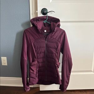 Lululemon Down For it All Maroon Jacket